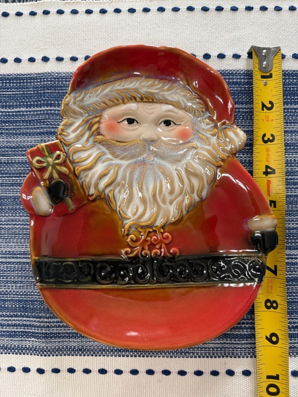 Gibson Home Festive Red Santa Plate - Picture 5 of 5